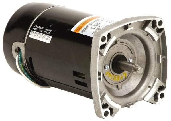 US Motors - 3 hp, ODP Enclosure, Auto Thermal Protection, 3,450 RPM, 208-230 Volt, 60 Hz, Industrial Electric AC/DC Motor - Size 56 Frame, C-Face Mount, 1 Speed, Ball Bearings, B Class Insulation, CCW Drive End - Americas Industrial Supply