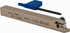 Iscar - External Thread, 0.118" Min Groove Width, 4.7" OAL, Left Hand Indexable Grooving Cutoff Toolholder - 0.094 Seat Size, 1/2" Shank Height x 1/2" Shank Width, DG.. Insert Style, DGT Toolholder Style, Series Do-Grip - Americas Industrial Supply
