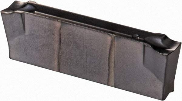 Iscar - DGN3102 J IC908 Grade, 0.122" Cutting Width, Carbide Cutoff Insert - Neutral Lead Angle, 0.008" Cnr Rad, TiN/TiAlN Coated, Double End - Americas Industrial Supply