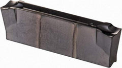 Iscar - DGN3102 J IC908 Grade, 0.122" Cutting Width, Carbide Cutoff Insert - Neutral Lead Angle, 0.008" Cnr Rad, TiN/TiAlN Coated, Double End - Americas Industrial Supply
