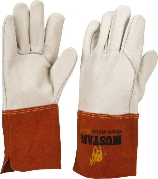 MCR Safety - Size M Unlined Leather Welding Glove - Wing Thumb - Americas Industrial Supply