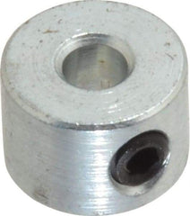 Climax Metal Products - 1/8" Bore, Steel, Set Screw Shaft Collar - 3/8" Outside Diam, 1/4" Wide - Americas Industrial Supply