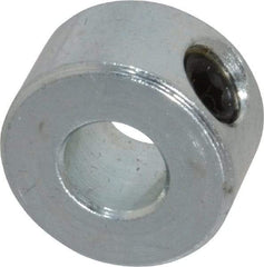 Climax Metal Products - 3/16" Bore, Steel, Set Screw Shaft Collar - 7/16" Outside Diam, 1/4" Wide - Americas Industrial Supply