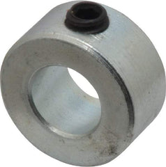 Climax Metal Products - 7/16" Bore, Steel, Set Screw Shaft Collar - 7/8" Outside Diam, 7/16" Wide - Americas Industrial Supply