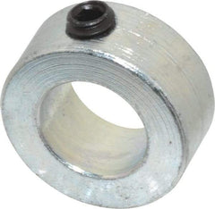 Climax Metal Products - 9/16" Bore, Steel, Set Screw Shaft Collar - 1" Outside Diam, 7/16" Wide - Americas Industrial Supply