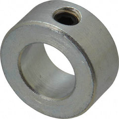 Climax Metal Products - 11/16" Bore, Steel, Set Screw Shaft Collar - 1-1/4" Outside Diam, 9/16" Wide - Americas Industrial Supply