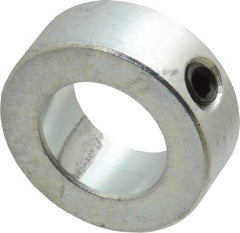 Climax Metal Products - 7/8" Bore, Steel, Set Screw Shaft Collar - 1-1/2" Outside Diam, 9/16" Wide - Americas Industrial Supply