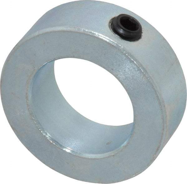 Climax Metal Products - 1-1/16" Bore, Steel, Set Screw Shaft Collar - 1-3/4" Outside Diam, 5/8" Wide - Americas Industrial Supply