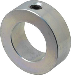 Climax Metal Products - 1-3/16" Bore, Steel, Set Screw Shaft Collar - 2" Outside Diam, 11/16" Wide - Americas Industrial Supply