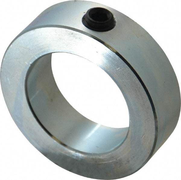 Climax Metal Products - 1-15/16" Bore, Steel, Set Screw Shaft Collar - 3" Outside Diam, 7/8" Wide - Americas Industrial Supply