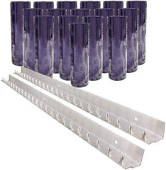 Aleco - 8' Door Width x 8' Door Height PVC Clear Ribbed Strip Door Kit - Clear - Americas Industrial Supply