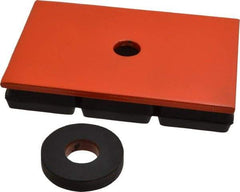 Mason Ind. - 6" Long x 4" Wide x 1" Thick, Neoprene & Steel, Machinery Leveling Pad & Mat - 1,200 Lb Max Load - Americas Industrial Supply
