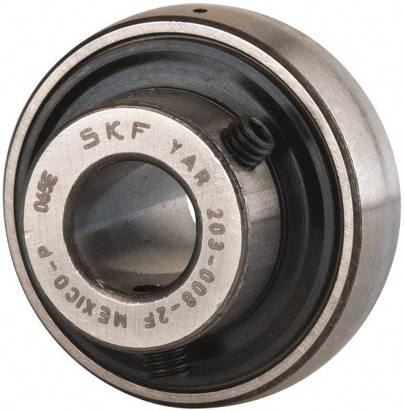 SKF - 1/2" ID x 1.5748" OD, 1,650 Lb Dynamic Capacity, Insert Bearing Insert Bearing - 0.4724" Race Width, 1,070 Lb Static Capacity - Americas Industrial Supply