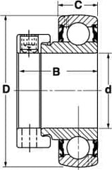 SKF - 2" ID x 3-15/16" OD, 7,540 Lb Dynamic Capacity, Insert Bearing Insert Bearing - 63/64" Race Width, 6,520 Lb Static Capacity - Americas Industrial Supply