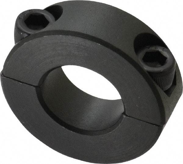 Made in USA - 3/4" Bore, Steel, Two Piece Shaft Collar - 1-1/2" Outside Diam, 1/2" Wide - Americas Industrial Supply