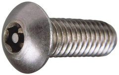 Value Collection - 1/4-20 UNC Pin In Hex Socket Drive, Button Screw - Grade 18-8 Stainless Steel, Uncoated, 5/8" Length Under Head - Americas Industrial Supply