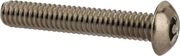 Value Collection - #8-32 UNC Pin In Hex Socket Drive, Button Screw - Grade 18-8 Stainless Steel, Uncoated, 1" Length Under Head - Americas Industrial Supply