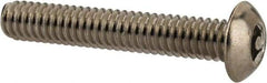 Value Collection - #8-32 UNC Pin In Hex Socket Drive, Button Screw - Grade 18-8 Stainless Steel, Uncoated, 1" Length Under Head - Americas Industrial Supply