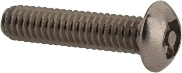 Value Collection - #8-32 UNC Pin In Hex Socket Drive, Button Screw - Grade 18-8 Stainless Steel, Uncoated, 3/4" Length Under Head - Americas Industrial Supply