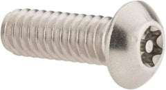 Value Collection - 1/4-20 UNC Pin In Torx Drive, Button Screw - Grade 18-8 Stainless Steel, Uncoated, 3/4" Length Under Head - Americas Industrial Supply