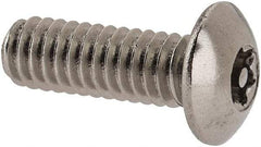 Value Collection - #8-32 UNC Pin In Torx Drive, Button Screw - Grade 18-8 Stainless Steel, Uncoated, 1/2" Length Under Head - Americas Industrial Supply