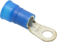 3M - 6 AWG Partially Insulated Crimp Connection Circular Ring Terminal - 1/4" Stud, Copper Contact - Americas Industrial Supply