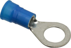 3M - 6-6 AWG Partially Insulated Crimp Connection Circular Ring Terminal - 1/2" Stud, Copper Contact - Americas Industrial Supply