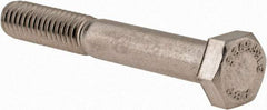 Value Collection - 5/16-18 UNC, 2-1/4" Length Under Head Hex Head Cap Screw - Partially Threaded, Grade 316 Stainless Steel, Uncoated, 1/2" Hex - Americas Industrial Supply