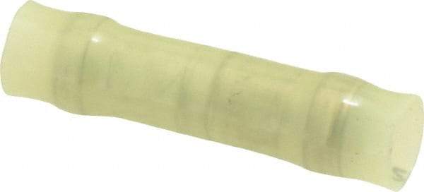 3M - 12 to 10 AWG Compatible, Nylon Fully Insulated, Crimp-On Butt Splice Terminal - 2 Wire Entries, 1.08" OAL, Yellow - Americas Industrial Supply