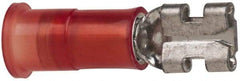 3M - 22 to 18 AWG, Nylon, Partially Insulated, Female Wire Disconnect - 3/16 Inch Wide Tab, Red, RoHS 2011/65/EU Compliant - Americas Industrial Supply