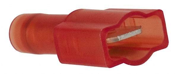 3M - 22 to 18 AWG, Nylon, Fully Insulated, Male Wire Disconnect - 1/4 Inch Wide Tab, Red, RoHS 2011/65/EU Compliant - Americas Industrial Supply