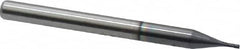 Atrax - 1/32", 5/64" LOC, 1/8" Shank Diam, 1-1/2" OAL, 4 Flute, Solid Carbide Square End Mill - Single End, AlTiN Finish, Spiral Flute, 30° Helix, Centercutting, Right Hand Cut, Right Hand Flute - Americas Industrial Supply