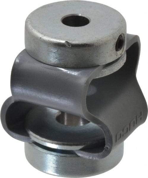 Huco - 1/4" Max Bore Diam, Flexible Flex P Double Loop Coupling - 27mm OD, Polyurethane - Americas Industrial Supply