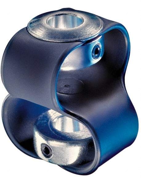 Huco - 7/16" Max Bore Diam, Flexible Flex P Double Loop Coupling - 48mm OD, Polyurethane - Americas Industrial Supply