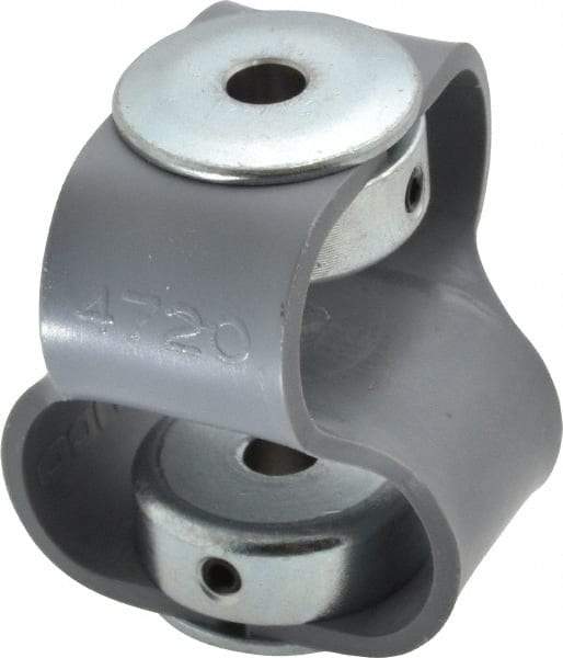 Huco - 1/4" Max Bore Diam, Flexible Flex P Double Loop Coupling - 48mm OD, Polyurethane - Americas Industrial Supply