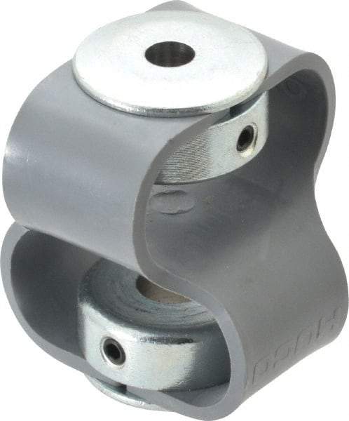 Huco - 3/8" Max Bore Diam, Flexible Flex P Double Loop Coupling - 48mm OD, Polyurethane - Americas Industrial Supply