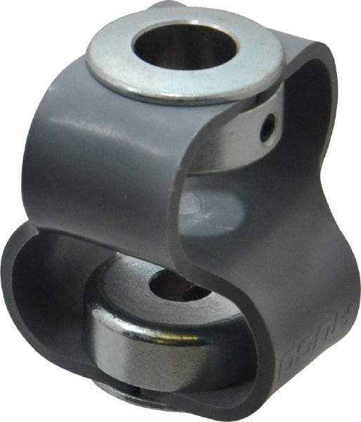 Huco - 1/2" Max Bore Diam, Flexible Flex P Double Loop Coupling - 48mm OD, Polyurethane - Americas Industrial Supply