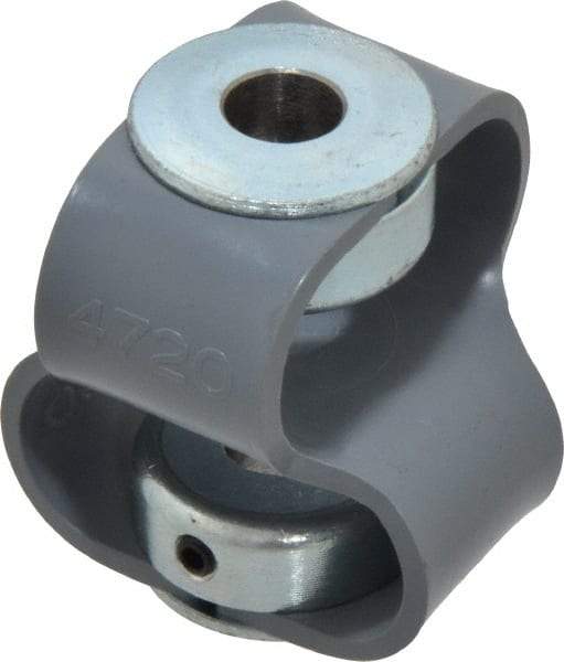 Huco - 3/8" Max Bore Diam, Flexible Flex P Double Loop Coupling - 48mm OD, Polyurethane - Americas Industrial Supply