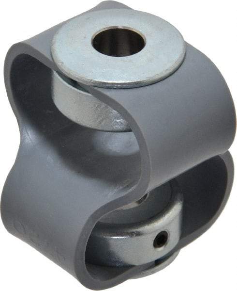 Huco - 7/16" Max Bore Diam, Flexible Flex P Double Loop Coupling - 48mm OD, Polyurethane - Americas Industrial Supply