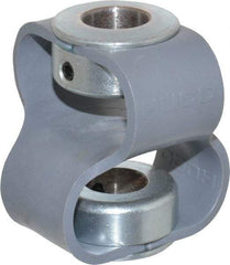 Huco - 1/2" Max Bore Diam, Flexible Flex P Double Loop Coupling - 48mm OD, Polyurethane - Americas Industrial Supply