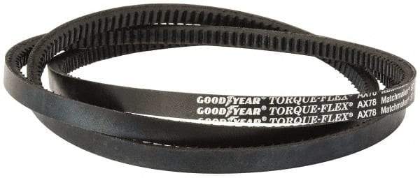 Continental ContiTech - Section AX, 80" Outside Length, V-Belt - Fiber Reinforced Vytracord, Torque-Flex, No. AX78 - Americas Industrial Supply