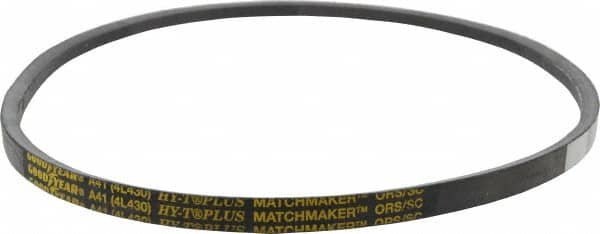 Continental ContiTech - Section A, 43" Outside Length, V-Belt - Wingprene Rubber-Impregnated Fabric, HY-T Matchmaker, No. A41 - Americas Industrial Supply