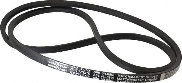 Continental ContiTech - Section A, 68" Outside Length, V-Belt - Wingprene Rubber-Impregnated Fabric, HY-T Matchmaker, No. A66 - Americas Industrial Supply