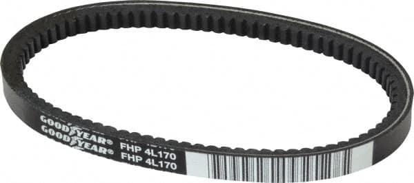 Continental ContiTech - Section 4L, 17" Outside Length, V-Belt - High Traction Rubber, Fractional HP, No. 4L170 - Americas Industrial Supply