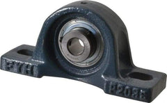 Value Collection - 4-7/8" OALBall Bearing Pillow Block - Cast Iron - Americas Industrial Supply