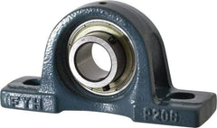 Value Collection - 6-3/16" OALBall Bearing Pillow Block - Cast Iron - Americas Industrial Supply