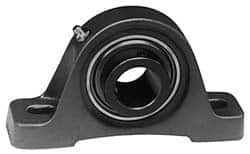 Value Collection - 5-1/2" OALBall Bearing Pillow Block - Cast Iron - Americas Industrial Supply