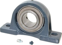 Value Collection - 8-13/16" OALBall Bearing Pillow Block - Cast Iron - Americas Industrial Supply