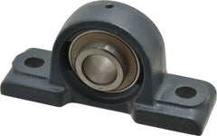 Value Collection - 5-1/2" OALBall Bearing Pillow Block - Cast Iron - Americas Industrial Supply