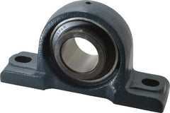 Value Collection - 8-13/16" OALBall Bearing Pillow Block - Cast Iron - Americas Industrial Supply